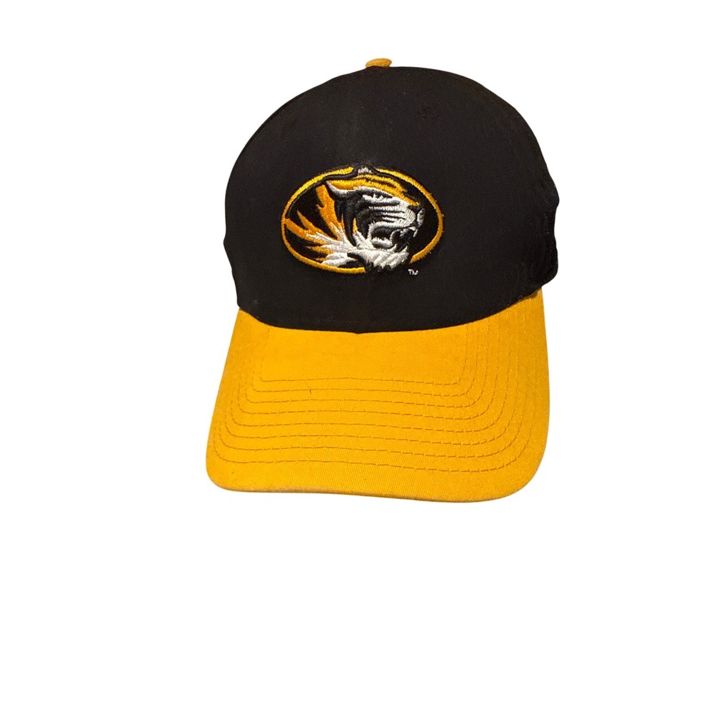 Missouri Tigers New Era 39THIRTY Hat Mens Medium-Large Black Gold Mizzou Cap
